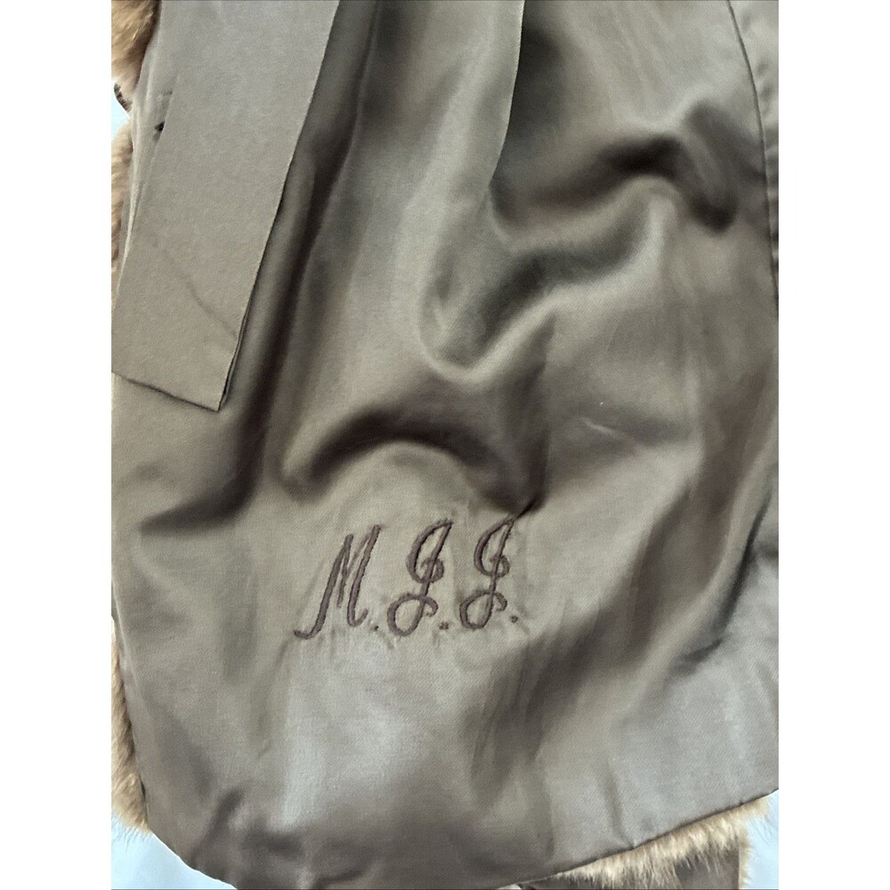 Vtg Maas Brothers Florida Brown Fur Cropped Coat Stole Small Mob Wife FLAWS READ - Picture 9 of 16